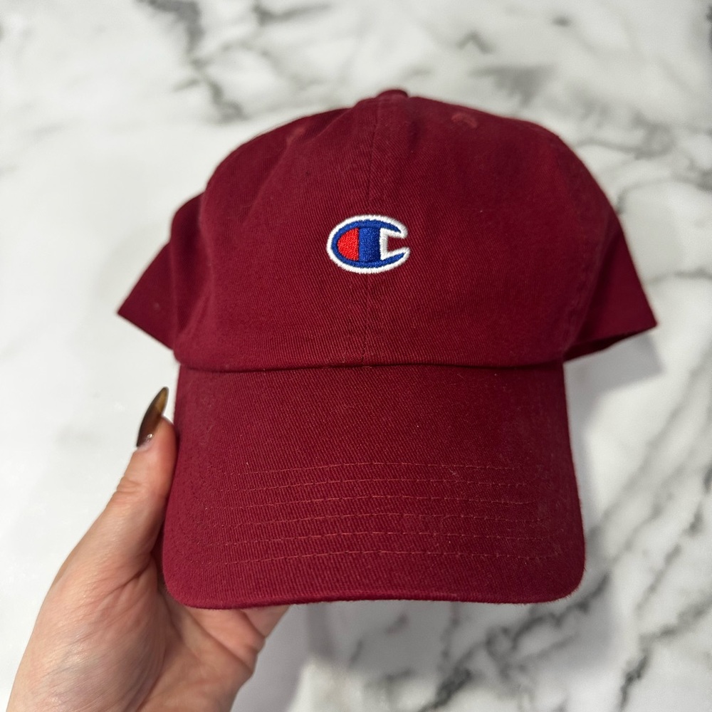 Unisex Champion Red Baseball Cap - Picture 2 of 5